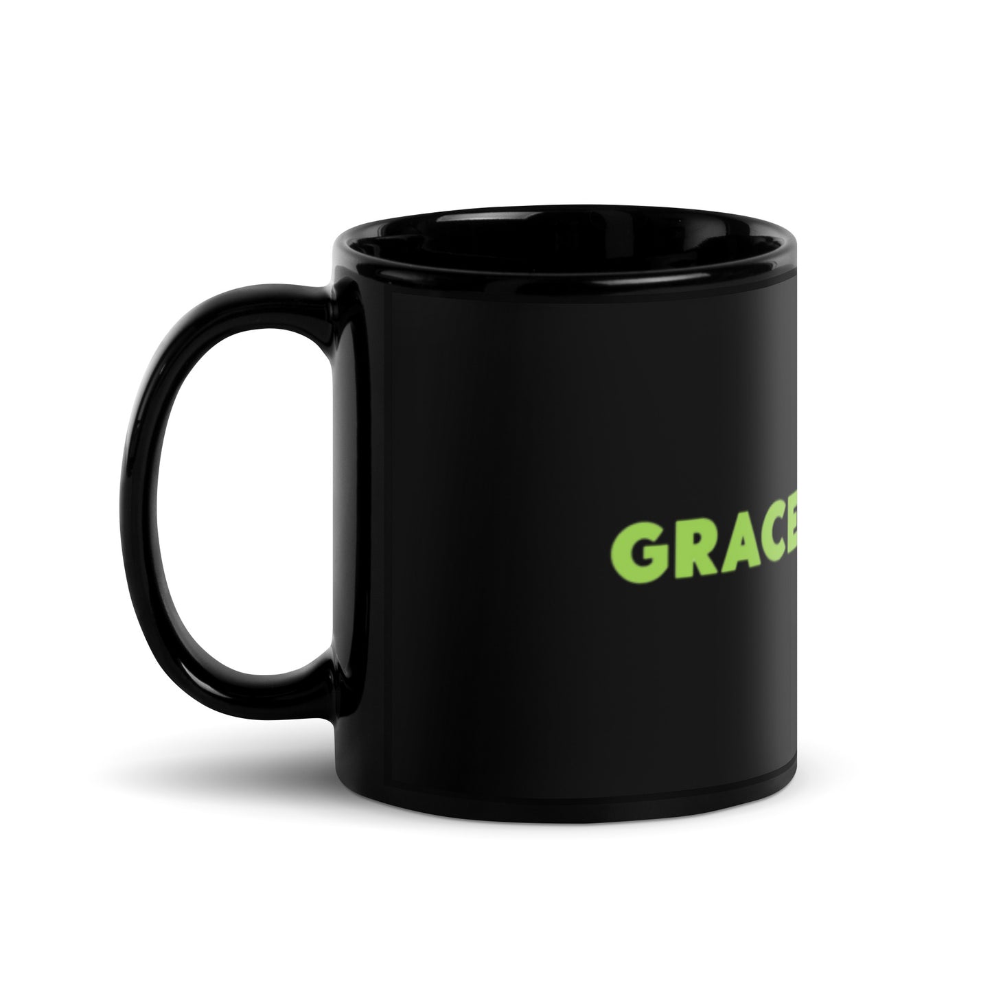 Grace and Mercy (Infinity Symbol) Black Glossy Mug