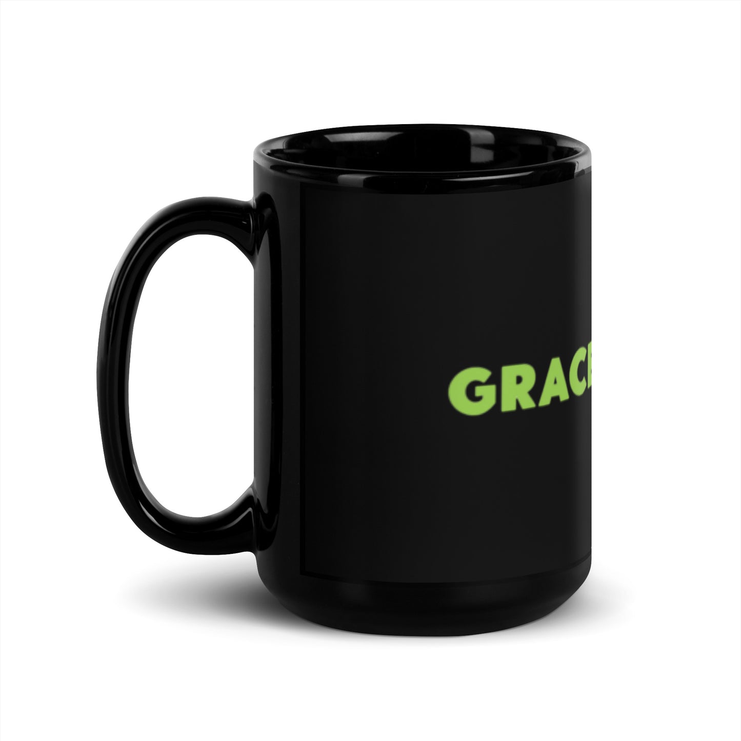 Grace and Mercy (Infinity Symbol) Black Glossy Mug