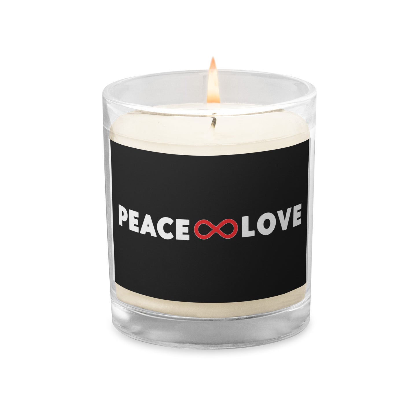 Peace and Love soy wax candle (Infinity Symbol)
