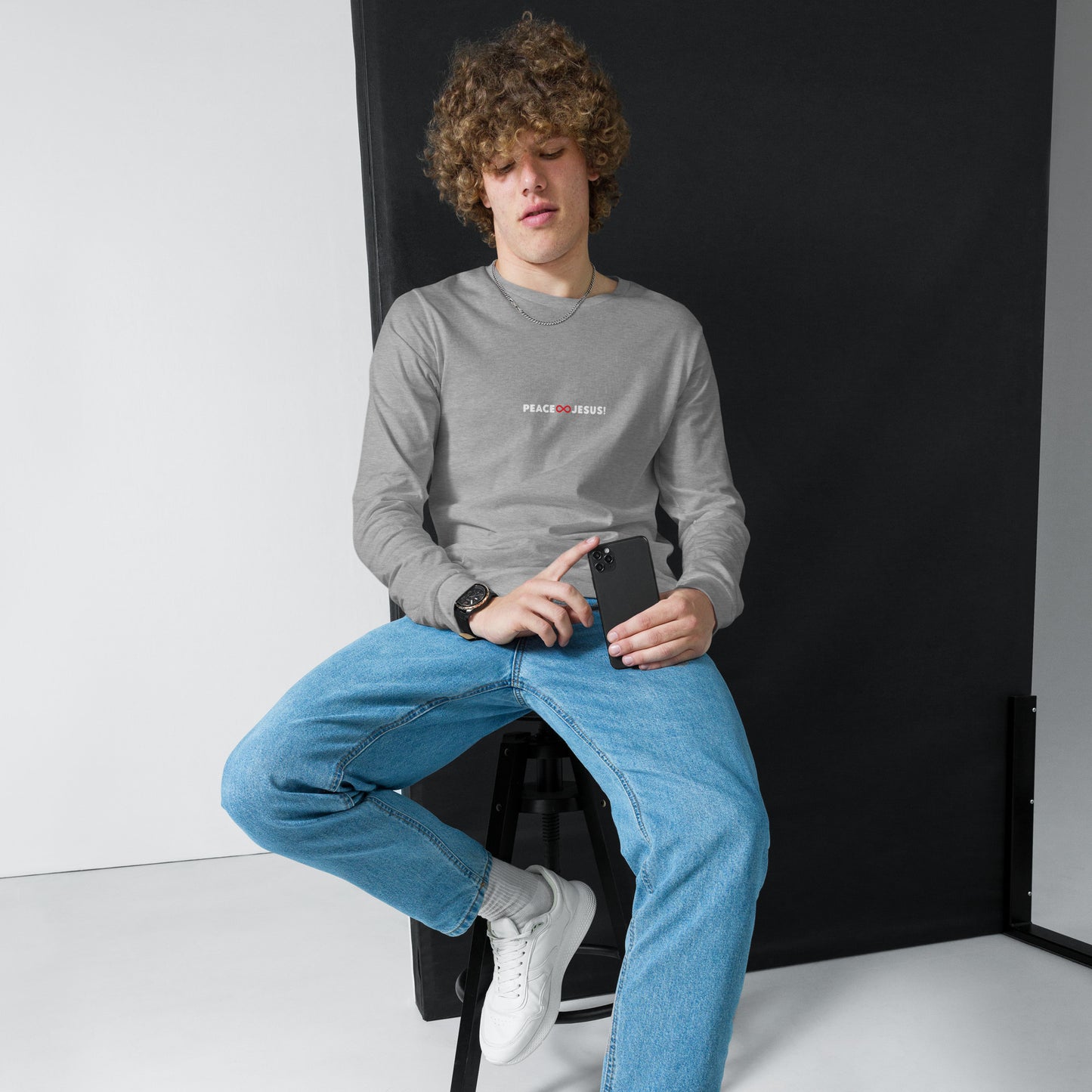 Peace Jesus (w/Infinity Symbol) - Unisex Long Sleeve Tee