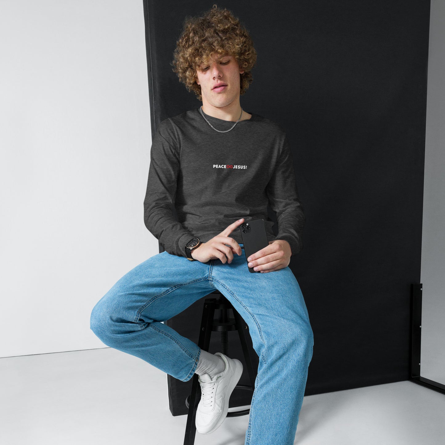 Peace Jesus (w/Infinity Symbol) - Unisex Long Sleeve Tee