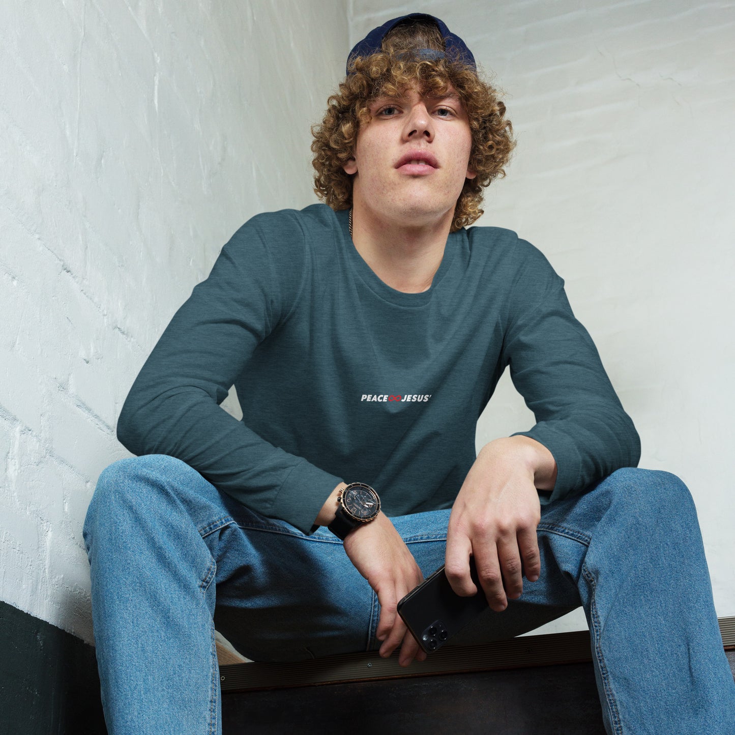 Peace Jesus (w/Infinity Symbol) - Unisex Long Sleeve Tee
