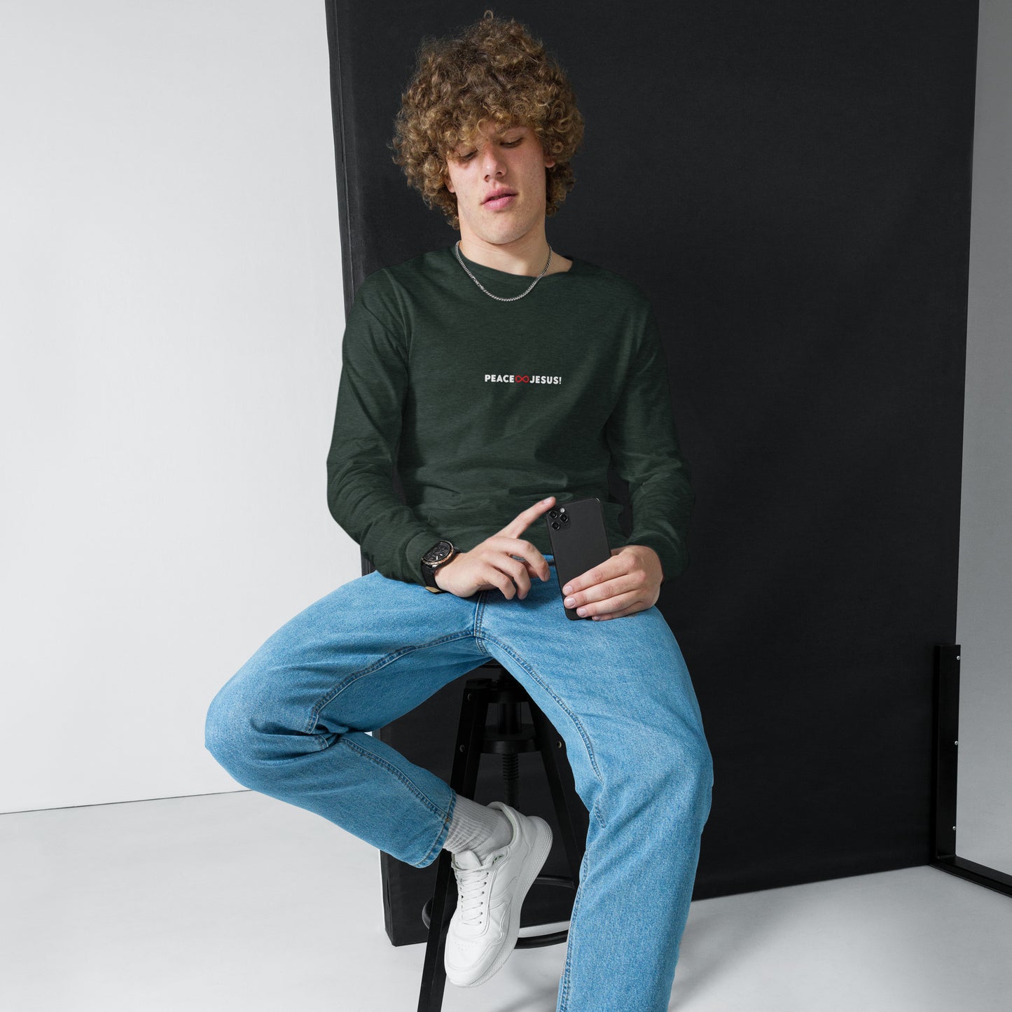 Peace Jesus (w/Infinity Symbol) - Unisex Long Sleeve Tee