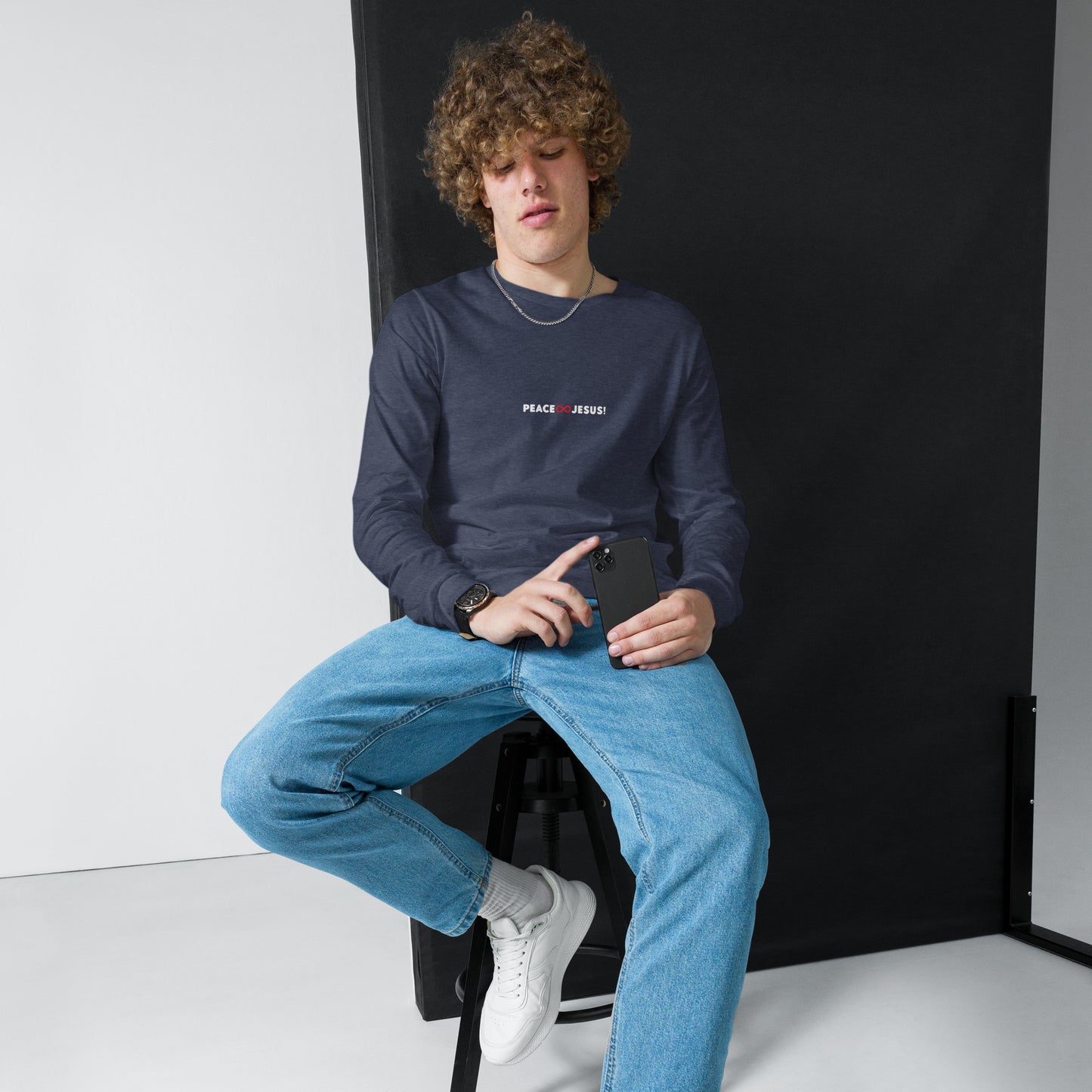 Peace Jesus (w/Infinity Symbol) - Unisex Long Sleeve Tee