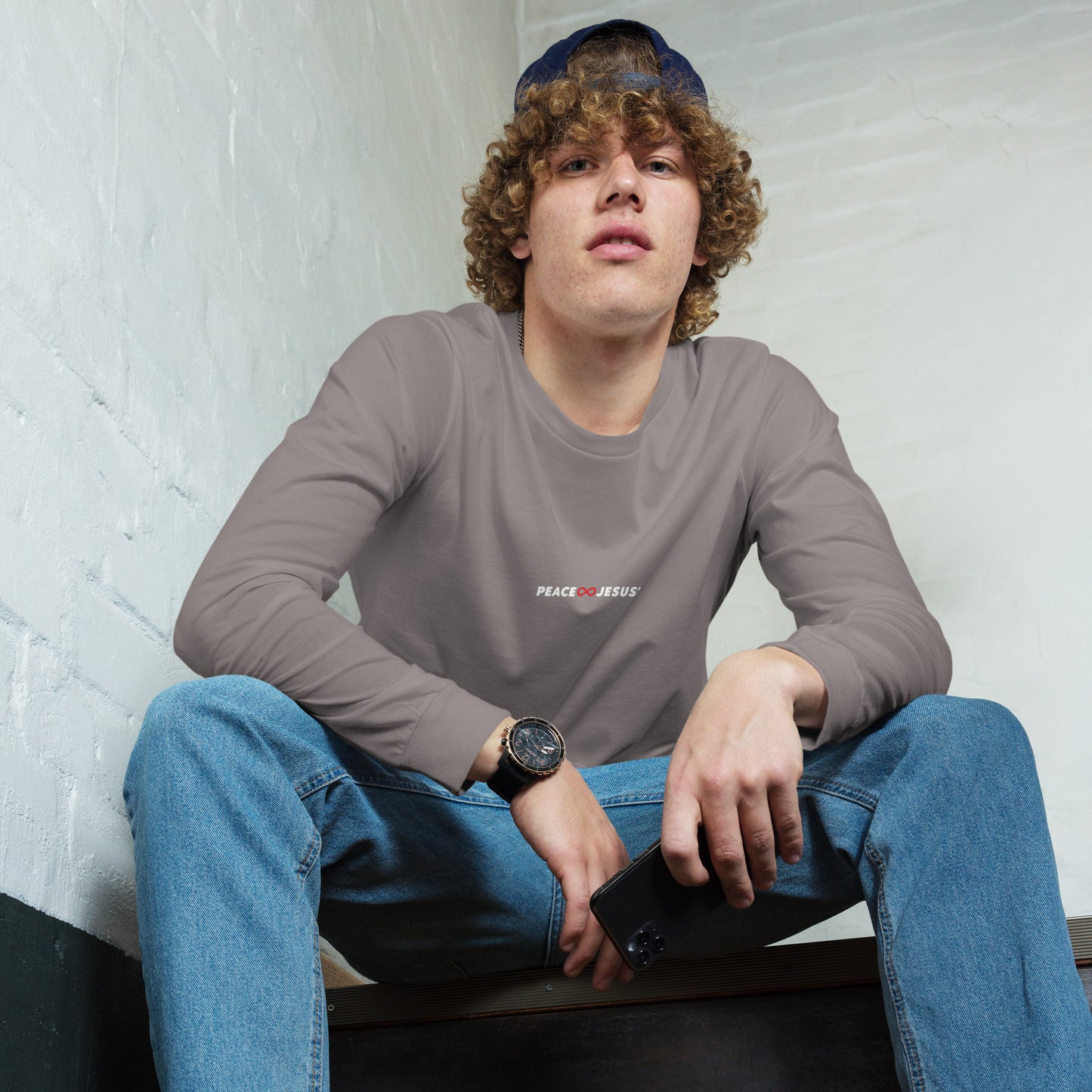 Peace Jesus (w/Infinity Symbol) - Unisex Long Sleeve Tee