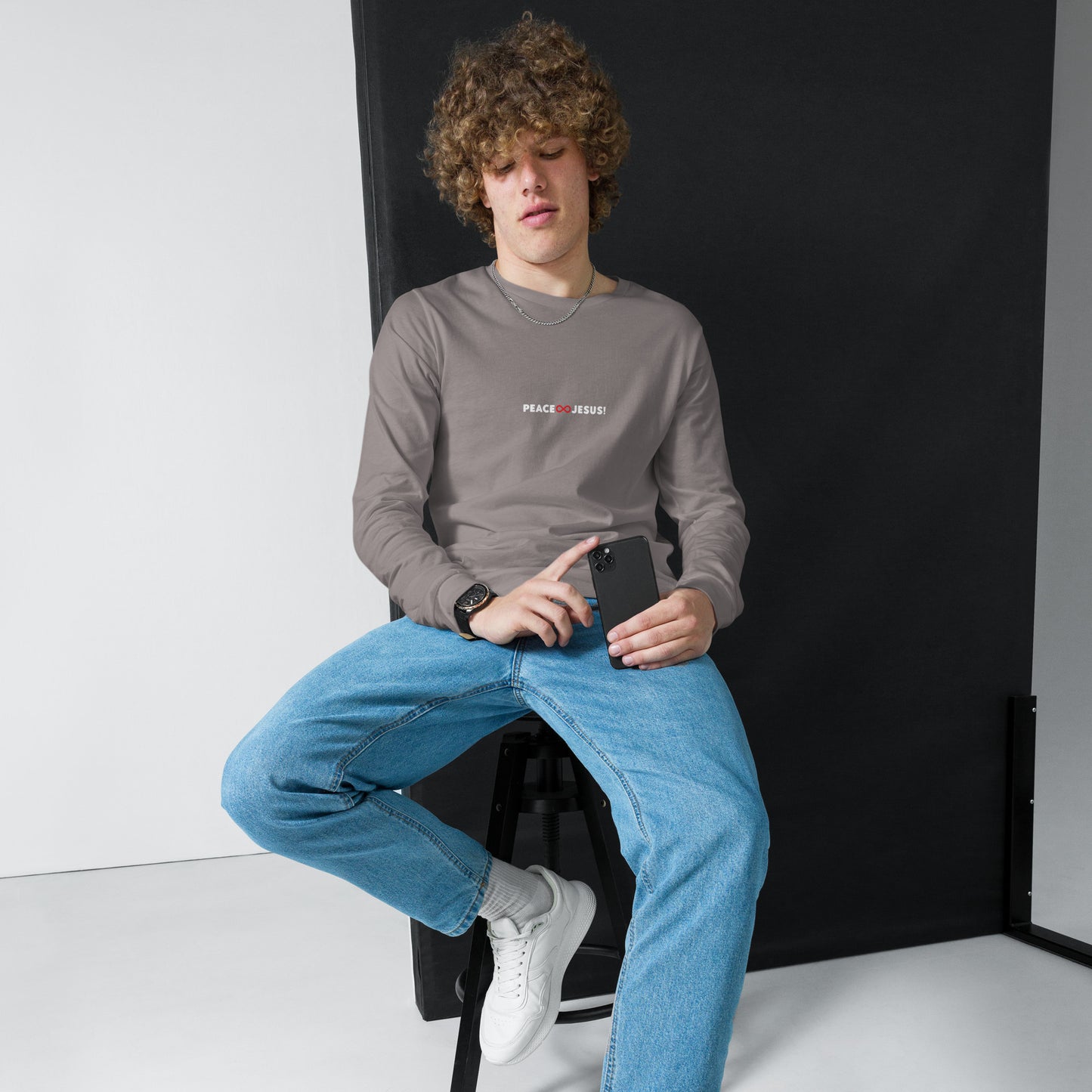 Peace Jesus (w/Infinity Symbol) - Unisex Long Sleeve Tee