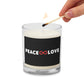 Peace and Love soy wax candle (Infinity Symbol)